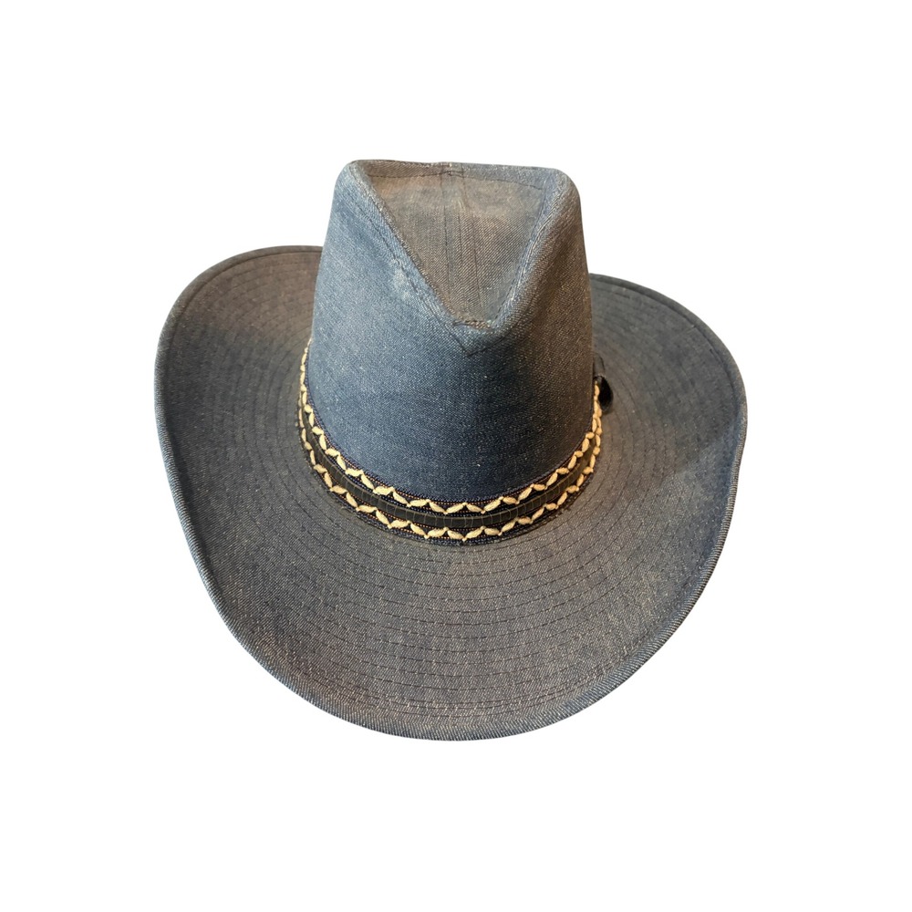Resistol 70's Stagecoach Self-Conforming Denim Cowboy Hat Woven Band Indie